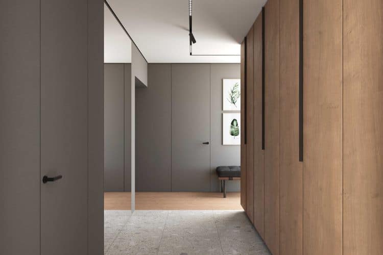 Sliding glass doors in contemporary urban home design, showcasing sleek, minimalist style and functi.